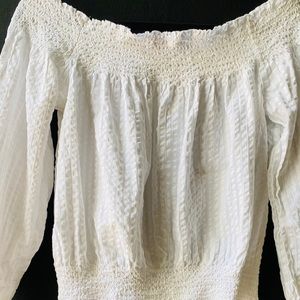 White off white off shoulder top